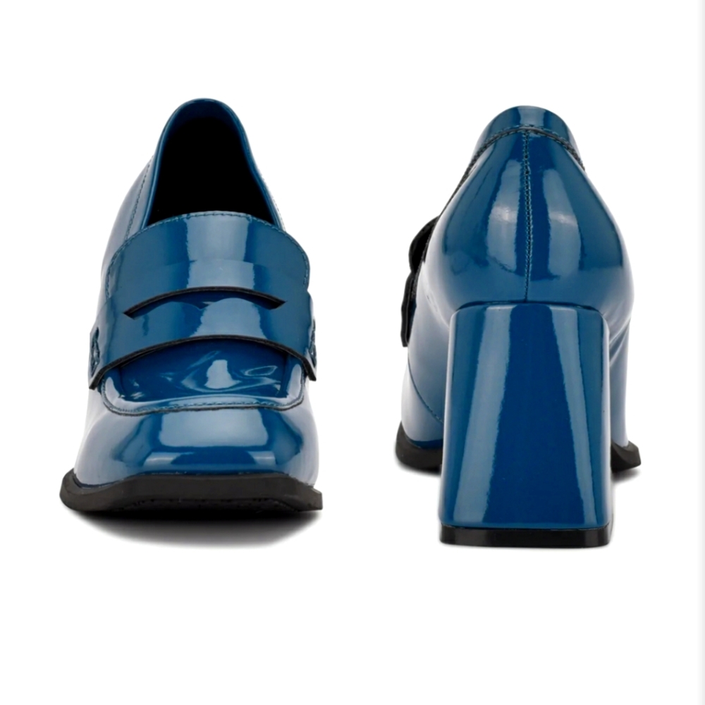 Block heel loafers